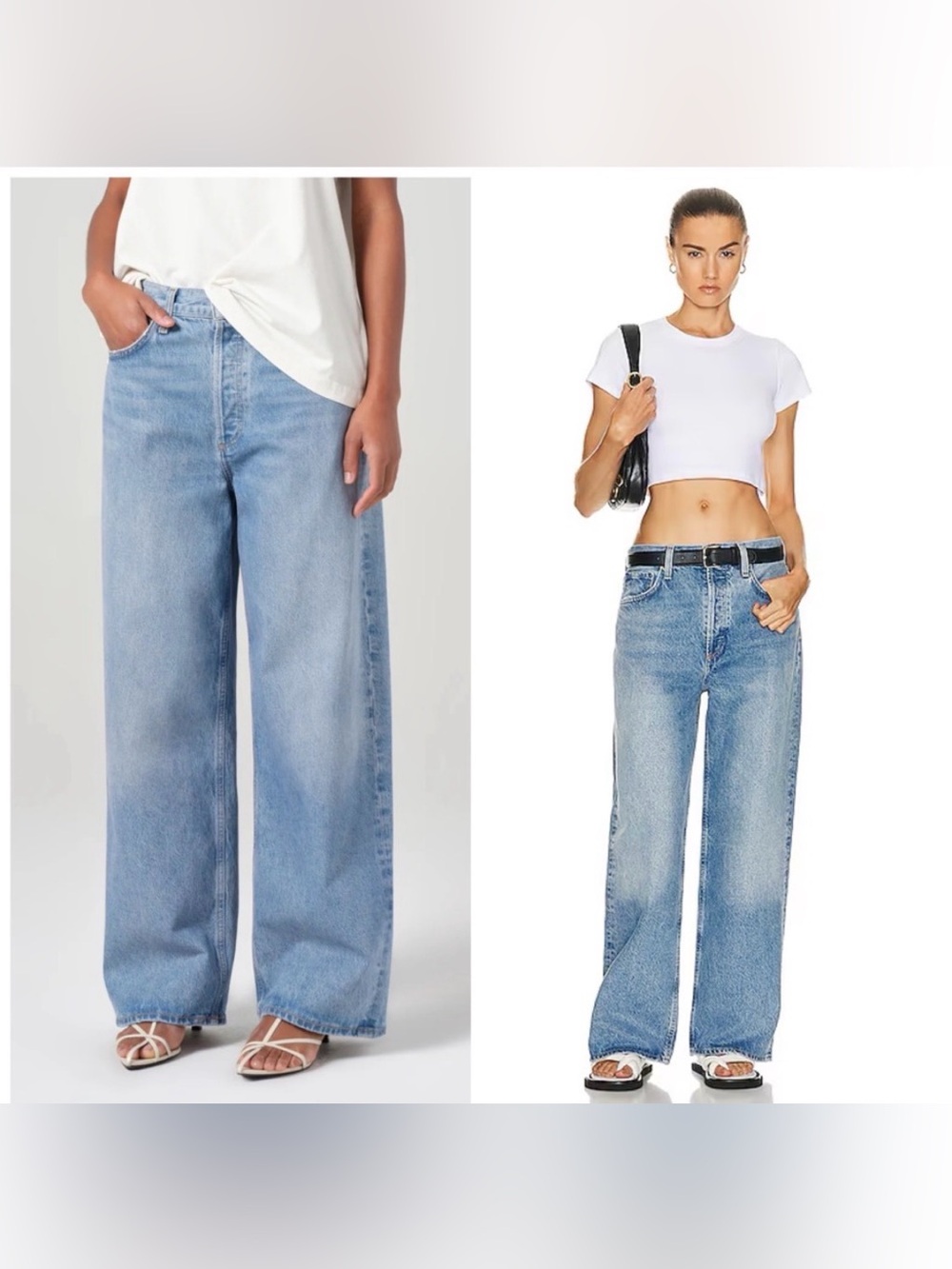 Agolde Low Slung Baggy Jeans In Libertine Blue Size 31 Straight Leg Slouchy